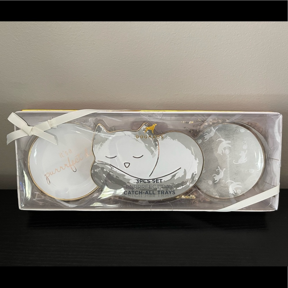 Cat trinket bowl catch all trays new
